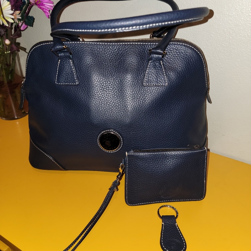 NWT Dooney & bourke leather navy satchel set